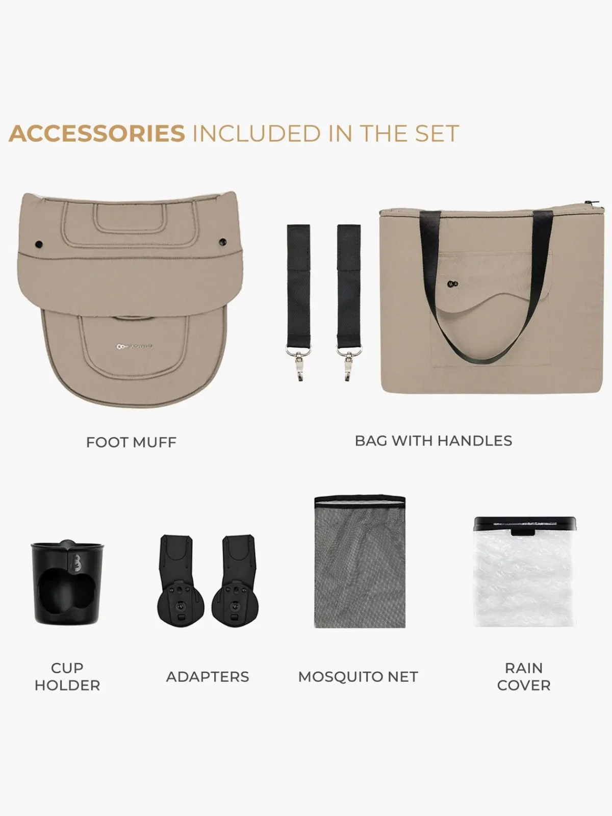 Kinderkraft YOXI 2-in-1 Duovogn, Sand