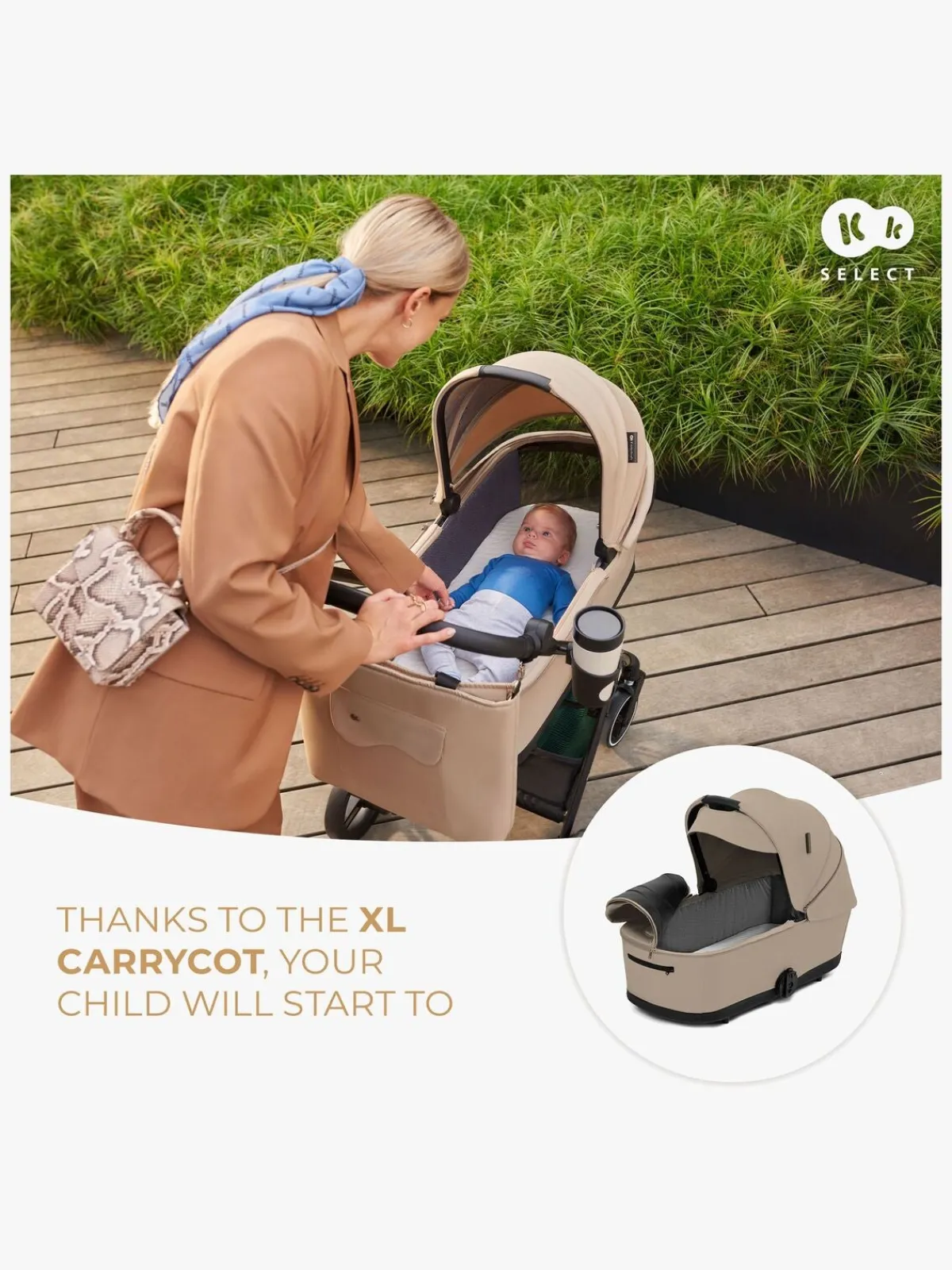 Kinderkraft YOXI 2-in-1 Duovogn, Sand