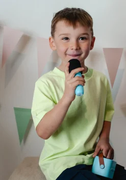 Lalarma Elektronik & Media*Bluetooth-højttaler med Trådløs Mikrofon, Blå Blå