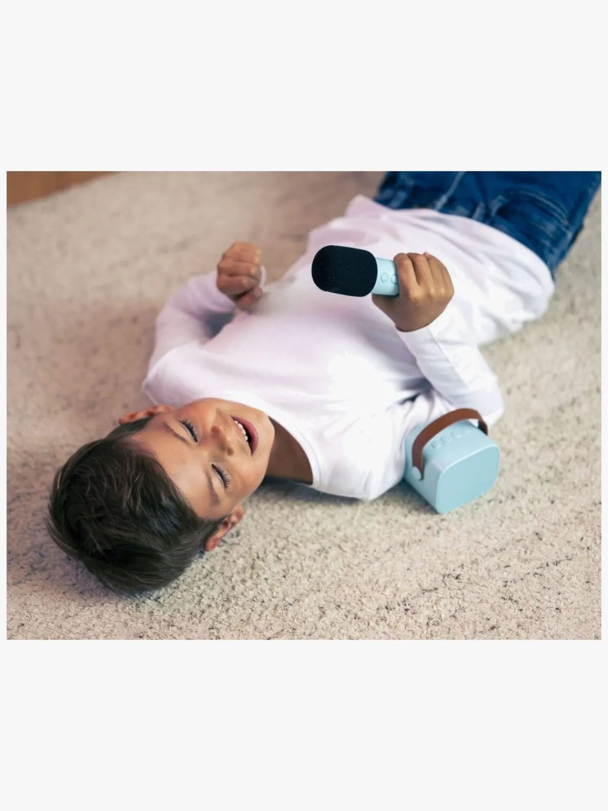 Lalarma Elektronik & Media*Bluetooth-højttaler med Trådløs Mikrofon, Blå Blå