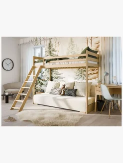 LanoMeble Børnesenge & Tilbehør*Lano Meble SOFINO Højseng i Fyrretræ med Sofa 90x200/140x200, Cashmere/Poso