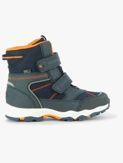 Børn Leaf Siljan Vinterstøvler, Navy/Orange