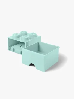 Børn Lego Opbevaring>Opbevaringsklods 4, Turkis