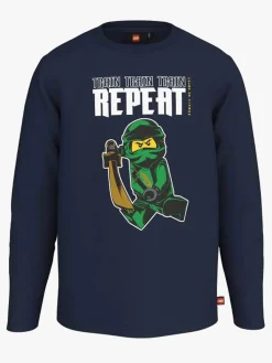 Børn LegoWear Overdele>Lego Wear Langærmet T-shirt, Dark Navy