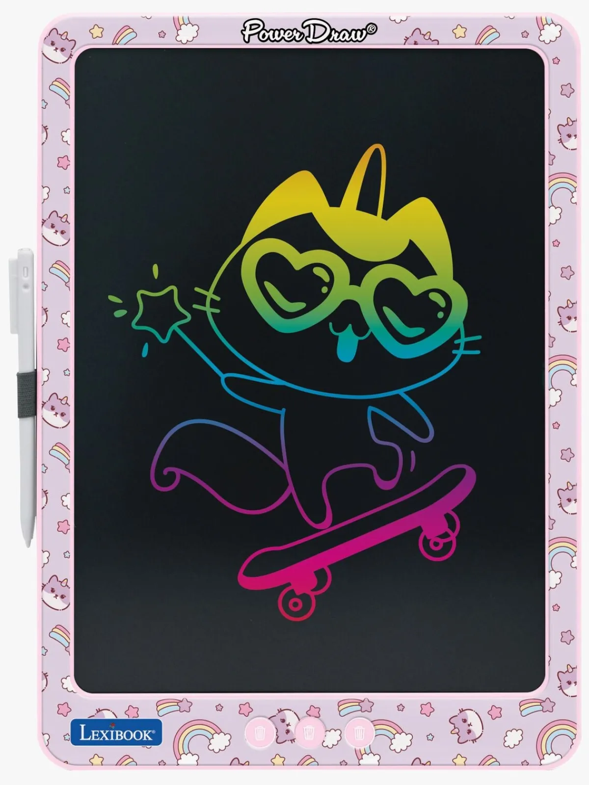 Lexibook Kreativt Legetøj>Flerfarvet E-Ink Tegnetablet med Stenciler 14 Tommer