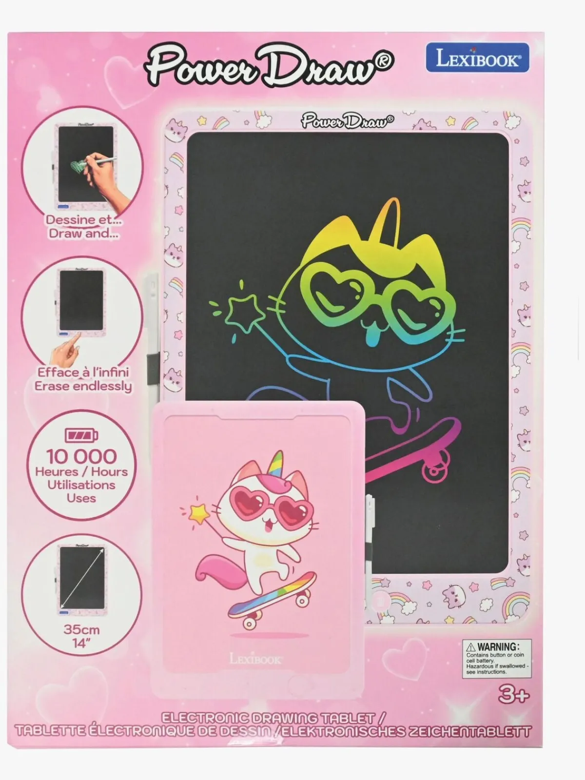 Lexibook Kreativt Legetøj>Flerfarvet E-Ink Tegnetablet med Stenciler 14 Tommer