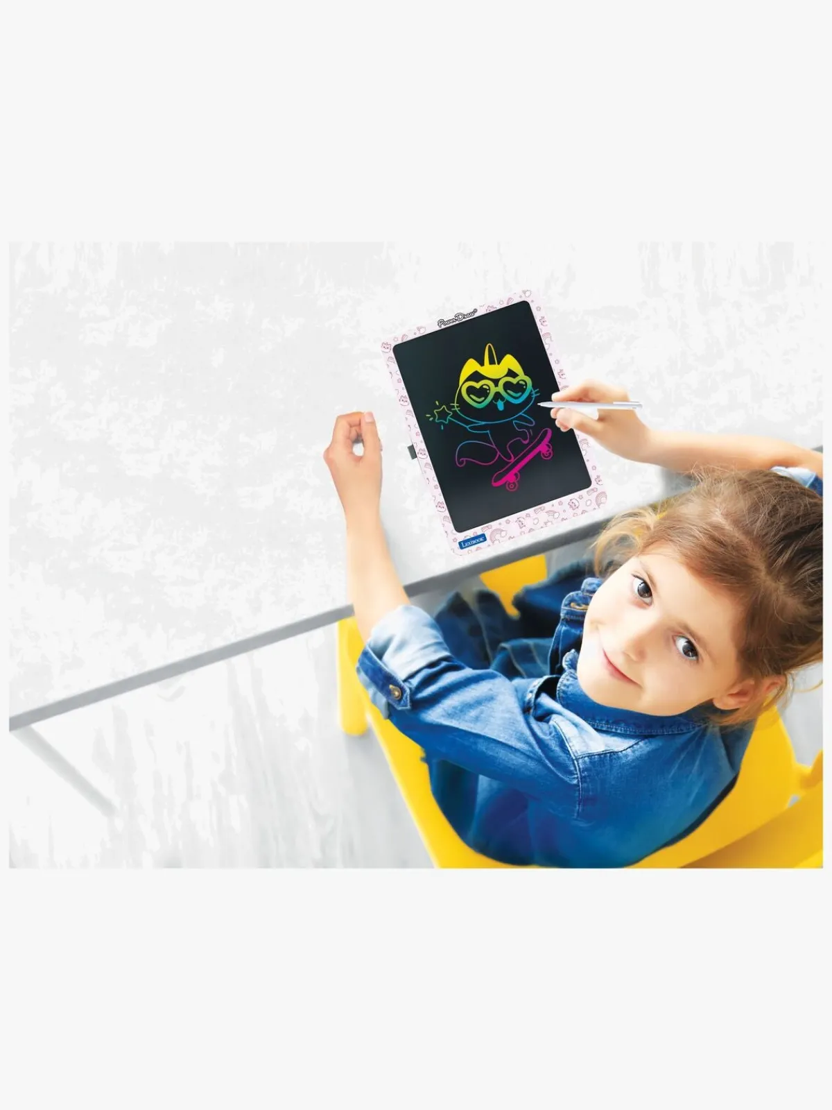 Lexibook Kreativt Legetøj>Flerfarvet E-Ink Tegnetablet med Stenciler 14 Tommer