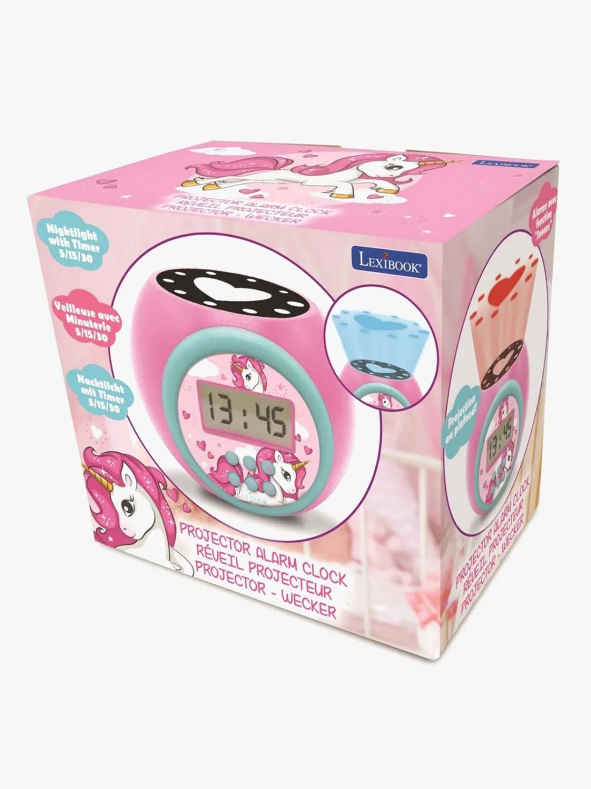 Børn Lexibook Projector Vækkeur, Lyserød