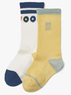 Børn Liewood Undertøj>Annette Strømper 2-pak, Lemonade/Creme de la creme