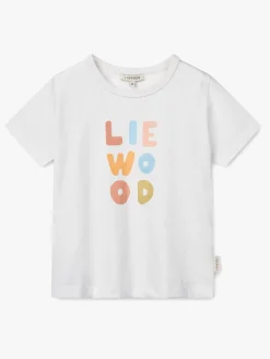 Børn Liewood Overdele>Apia Placement T-shirt, Pale tuscany/Crisp white