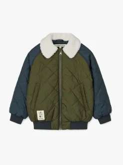 Børn Liewood Mira Quiltet Jakke, Classic Navy/Army Brown