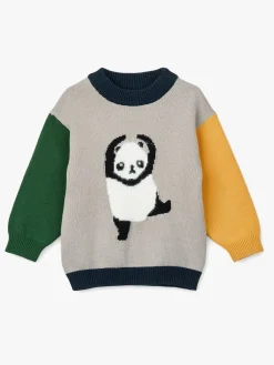 Børn Liewood Orlane Strikket Trøje, Panda/Mist/Classic Navy Multi Mix