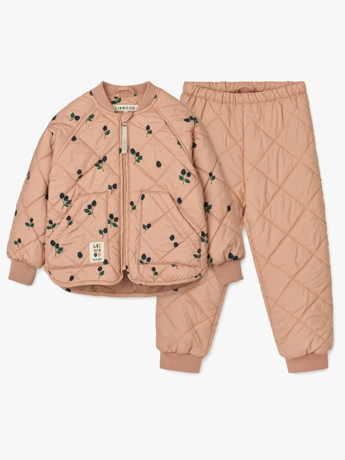 Børn Liewood Vintertøj>Zella Termosæt, Berry/Pale Tuscany/Embroidery