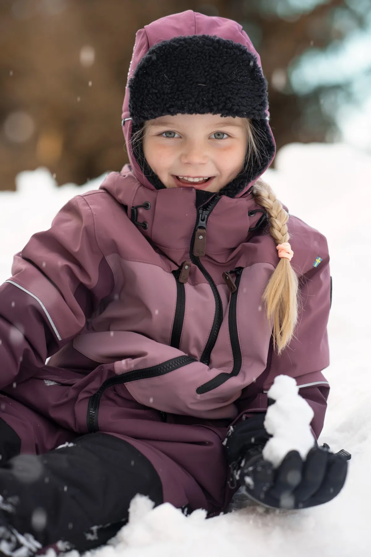 Børn Lindberg Alpine Flyverdragt, Dry Rose/Plum