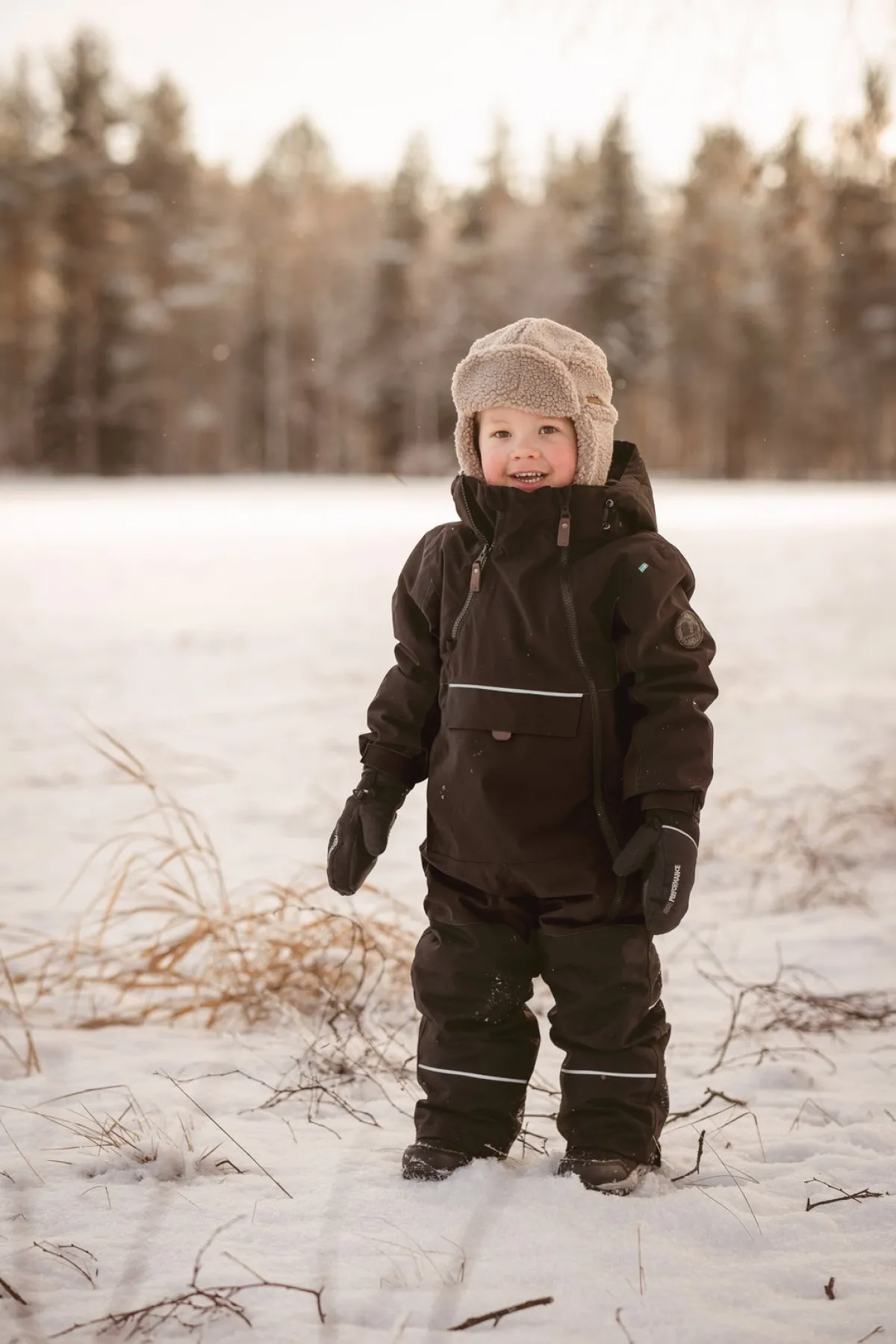 Børn Lindberg Anorak Flyverdragt, Black