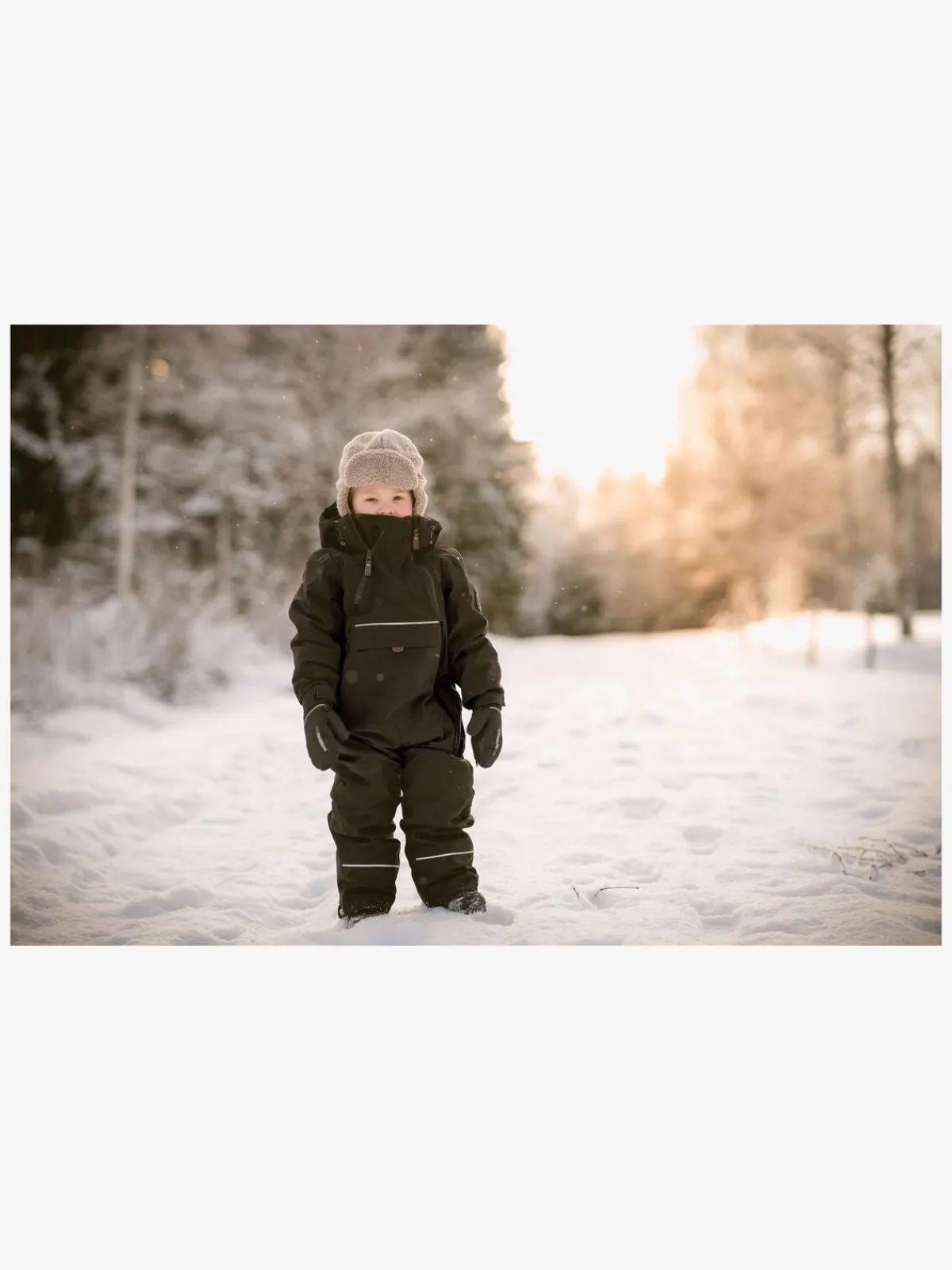 Børn Lindberg Anorak Flyverdragt, Black