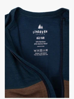 Børn Lindberg Undertøj|Uldtøj>Bamboo Merino Skiundertøj Flyverdragt, Blue/Navy