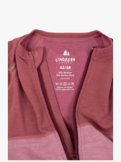 Børn Lindberg Undertøj|Uldtøj>Bamboo Merino Skiundertøj Flyverdragt, Blush/Rose