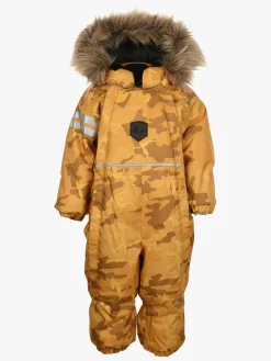 Børn Lindberg Camo Babyflyverdragt, Yellow