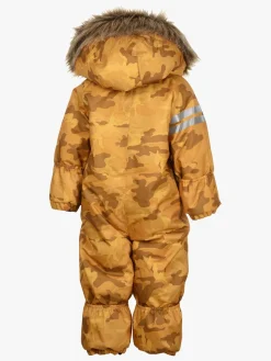 Børn Lindberg Camo Babyflyverdragt, Yellow