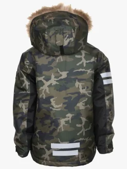 Lindberg Vintertøj*Camo Vinterjakke, Green Grøn/Beige