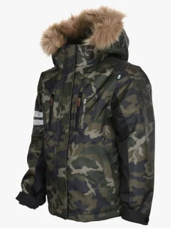 Lindberg Vintertøj*Camo Vinterjakke, Green Grøn/Beige