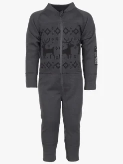 Lindberg Undertøj|Uldtøj*Kåbdalis Merino Termoundertøjs-heldragt Merinomix, Anthracite Grå