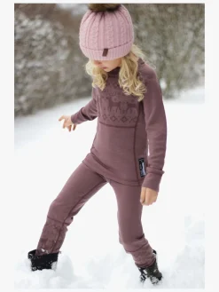 Børn Lindberg Undertøj|Uldtøj>Kåbdalis Skiundertøj Merinomix, Dusty Mauve