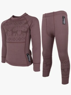 Børn Lindberg Undertøj|Uldtøj>Kåbdalis Skiundertøj Merinomix, Dusty Mauve