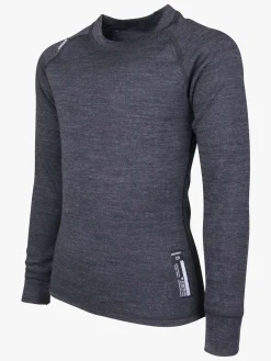 Børn Lindberg Merino Skiundertøj JR Merinomix, Black Melange