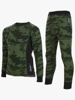 Børn Lindberg Print Skiundertøj Merinould, Green