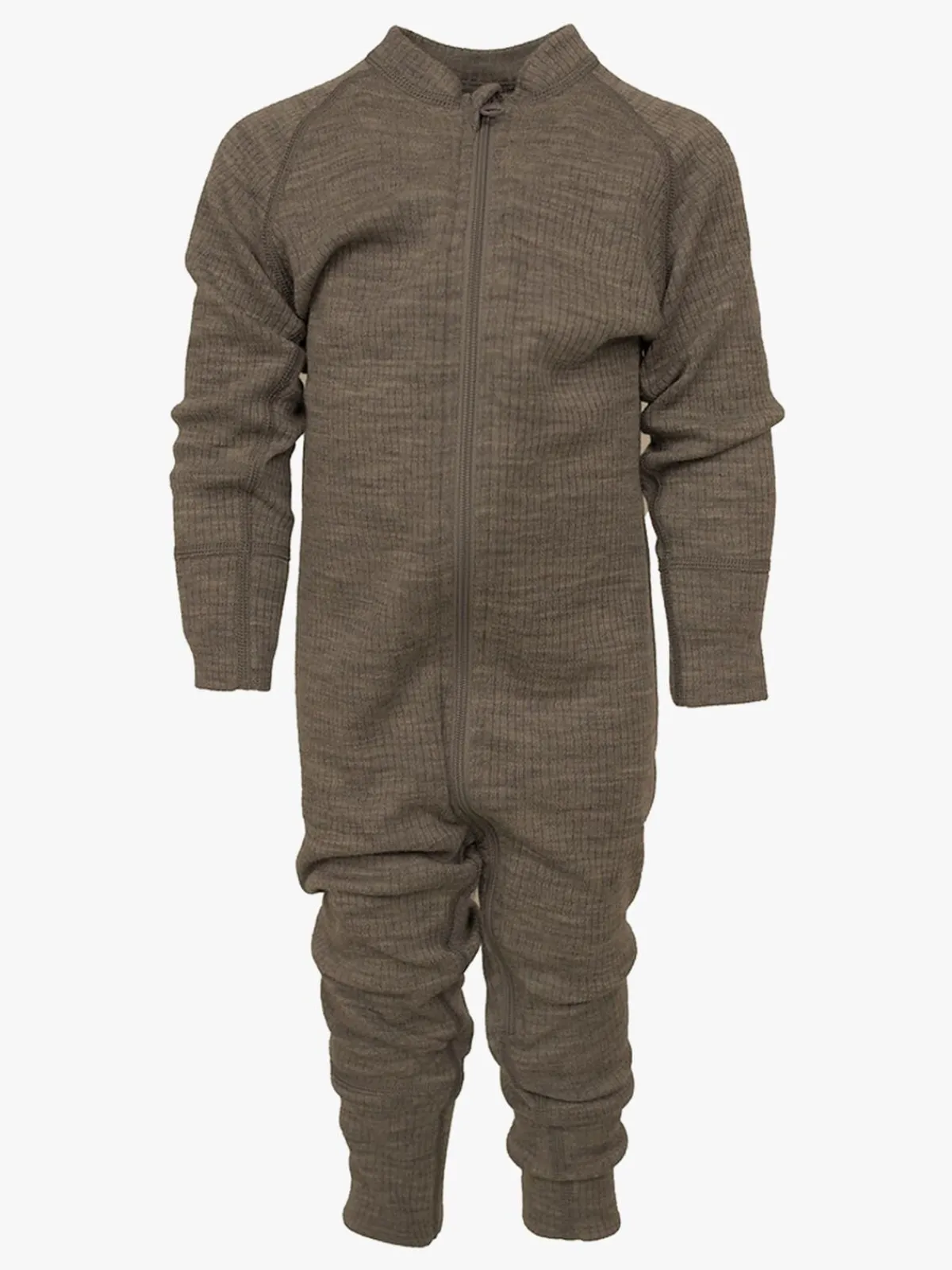 Børn Lindberg Rib Merino Termoundertøjs-heldragt Merinould, Potato