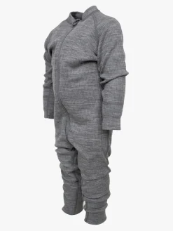 Lindberg Undertøj|Uldtøj*Rib Merino Termoundertøjs-heldragt Merinould, Grey Melange Grå