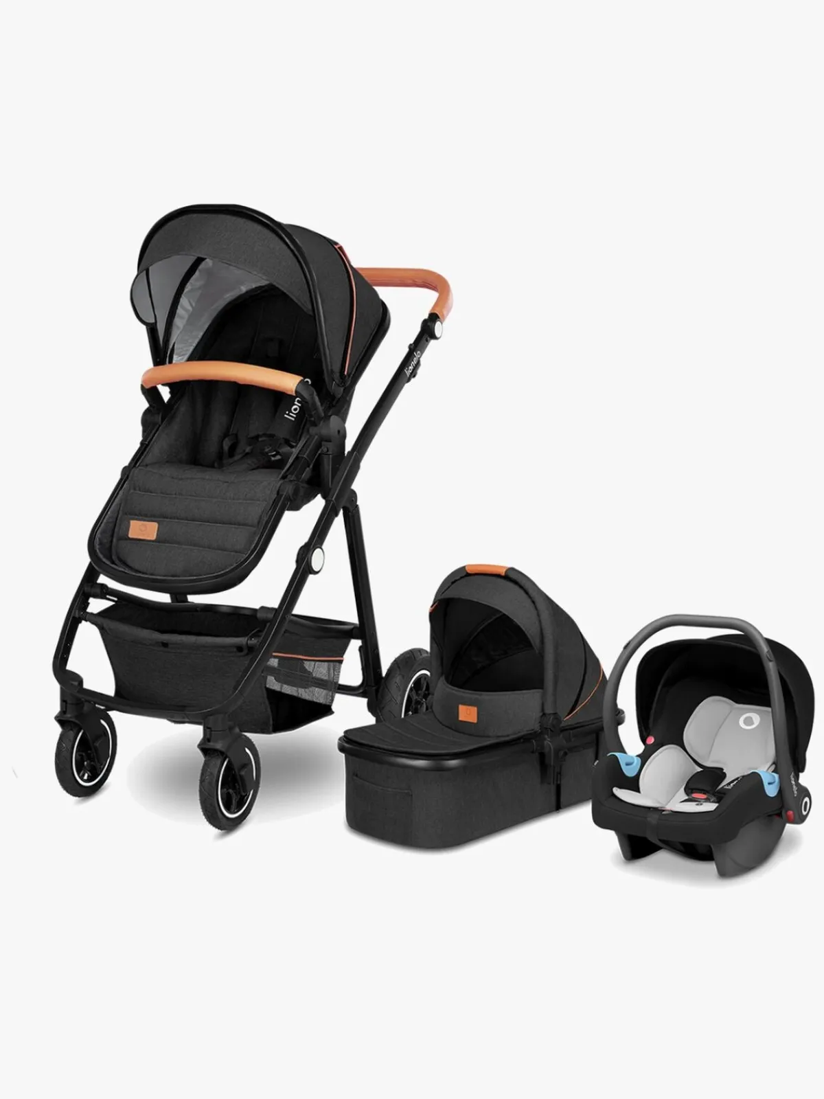 Lionelo Duo- & Kombivogne>Amber 3-in-1 Duovogn, Grey Graphite