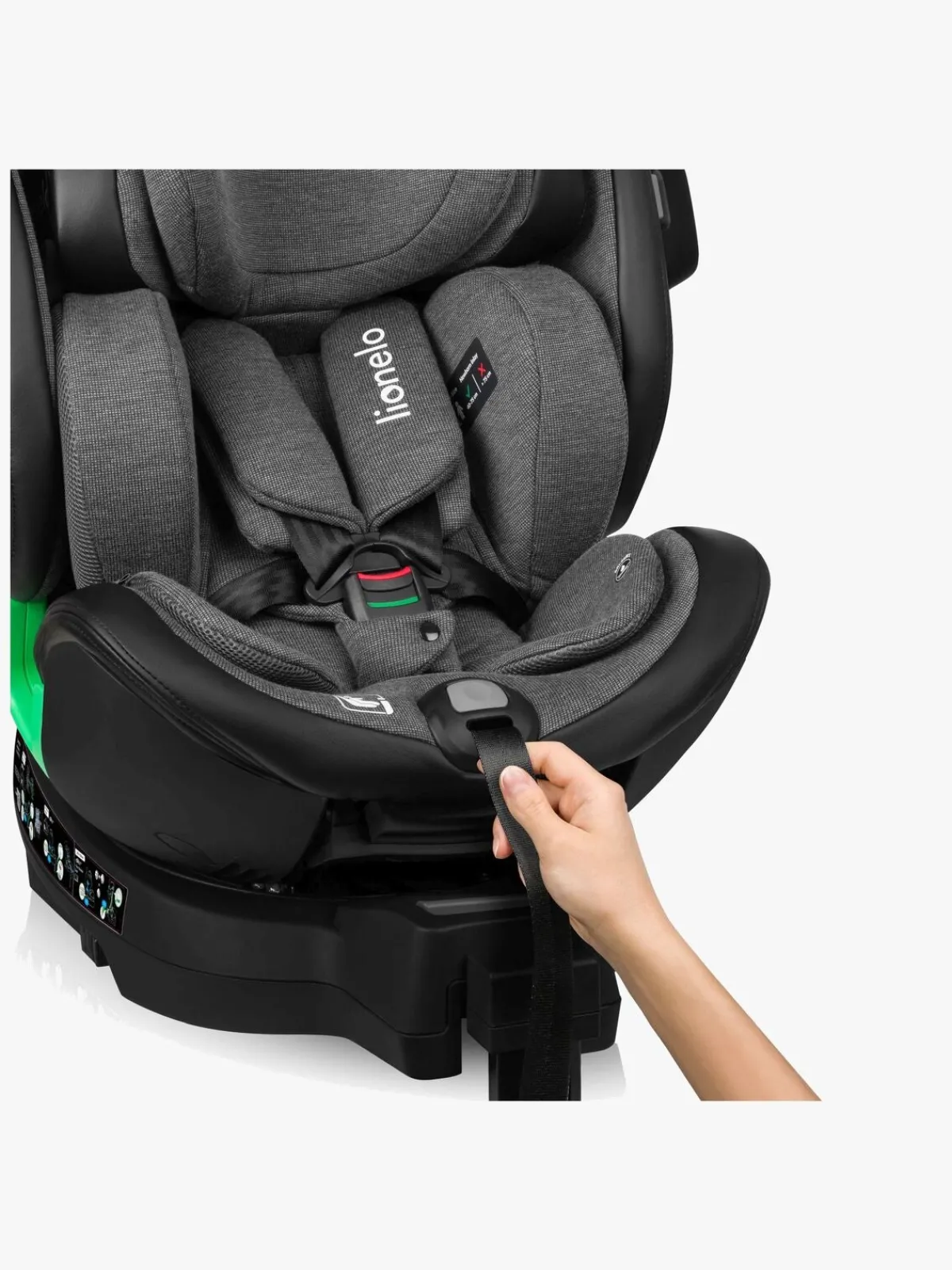 Lionelo Harmony i-Size Autostol, Grey Graphite Leather