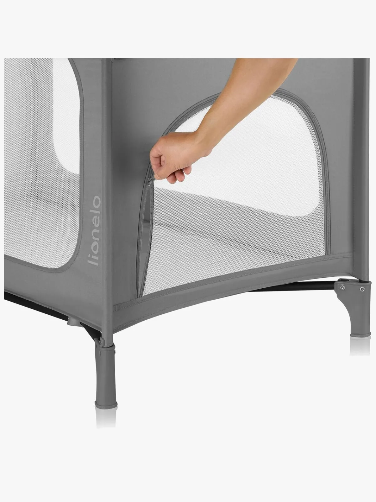 Børn Lionelo Børnesenge & Tilbehør>JASMIN EASY FOLD Weekendseng, Grey Stone