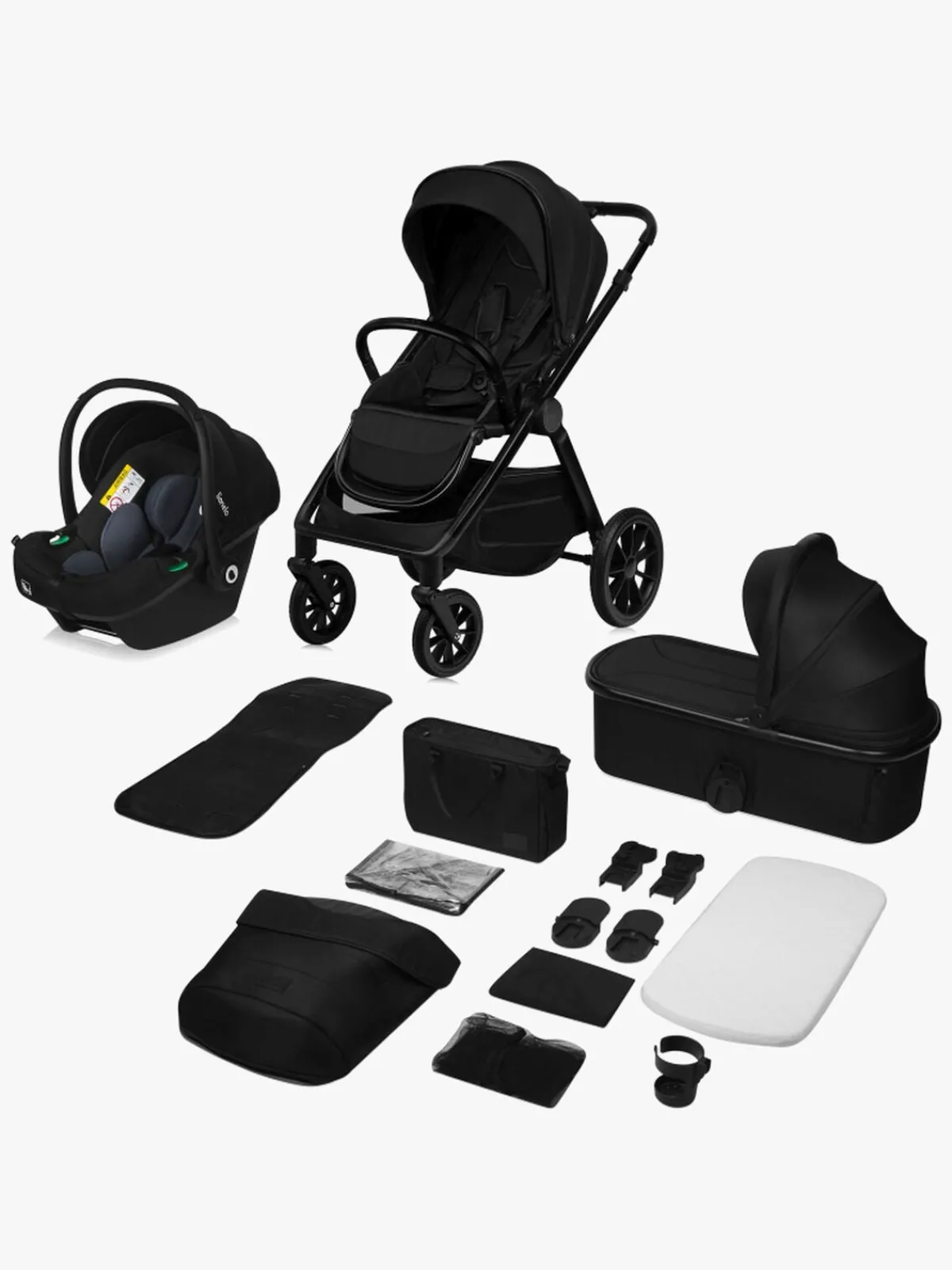Lionelo Layla 3-in-1 Kombivogn, Black Onyx