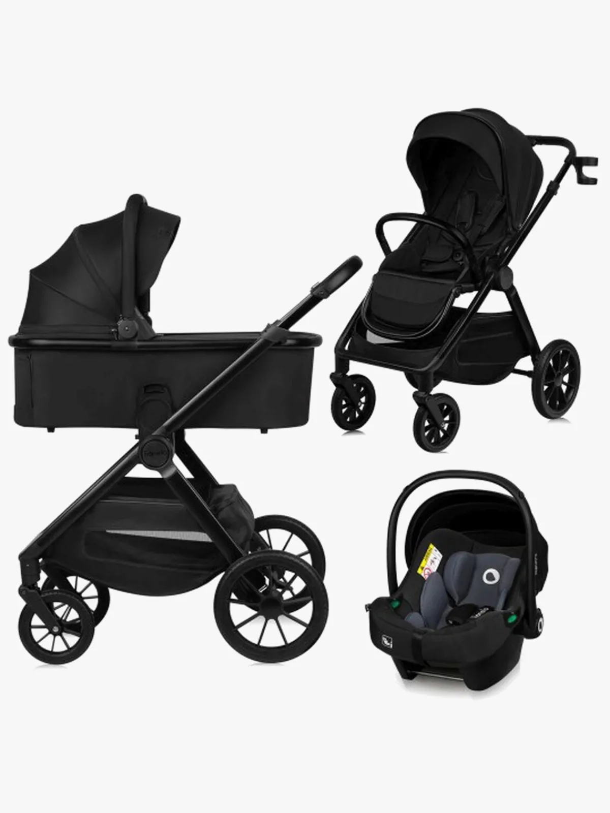 Lionelo Layla 3-in-1 Kombivogn, Black Onyx