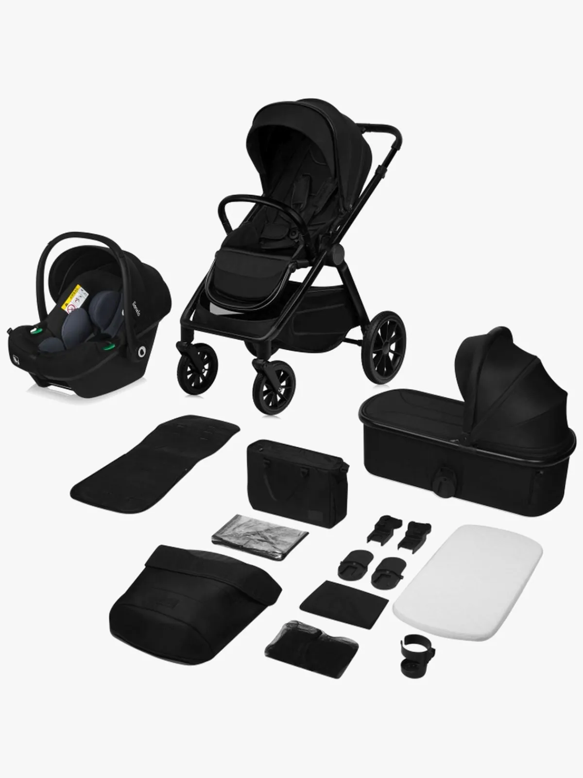 Lionelo Layla 3-in-1 Kombivogn, Black Onyx