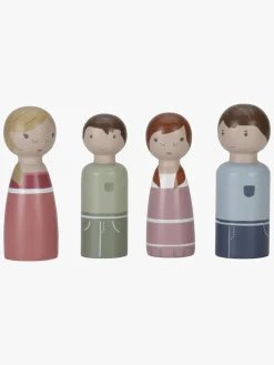 LittleDutch Dukker & Bamser*Little Dutch Dukkesæt til Dukkehus, Familien Rosa