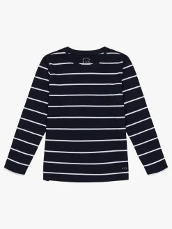 LucaLola Overdele*Luca & Lola Abel Langærmet T-Shirt 2-pak, Navy/Stripes Blå