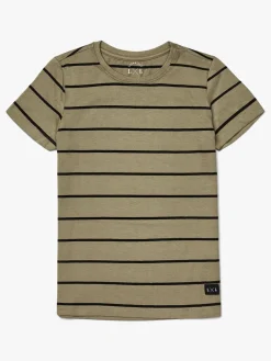 LucaLola Overdele*Luca & Lola Adelmo T-Shirt 2-pak, Black/Stripes Sort