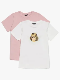 LucaLola Overdele*Luca & Lola Angel Top 2-pak, White Lyserød/Hvid