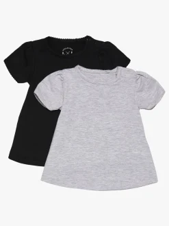 Børn LucaLola Luca & Lola Emily Top 2-pack, Grey Melange/Anthracite