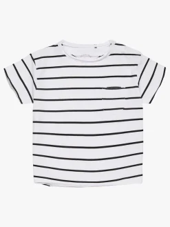 LucaLola Overdele*Luca & Lola Ettore T-Shirt 2-pack, White/Stripes Hvid