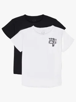 Børn LucaLola Luca & Lola Ettore T-Shirt 2-pak, White/Black