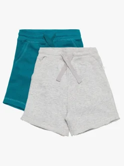 Børn LucaLola Luca & Lola Fabriano Shorts 2-pak, Grey Melange/Deep Lake
