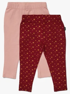 Børn LucaLola Luca & Lola Linda Leggings 2-pak, Wine/Pink