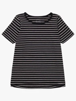 LucaLola Overdele*Luca & Lola Malena T-shirt 2-pak, Black/Pink Stripes Lyserød/Sort