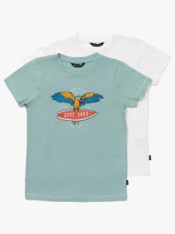 Børn LucaLola Overdele>Luca & Lola Riccione T-Shirt 2-pak, Green/White